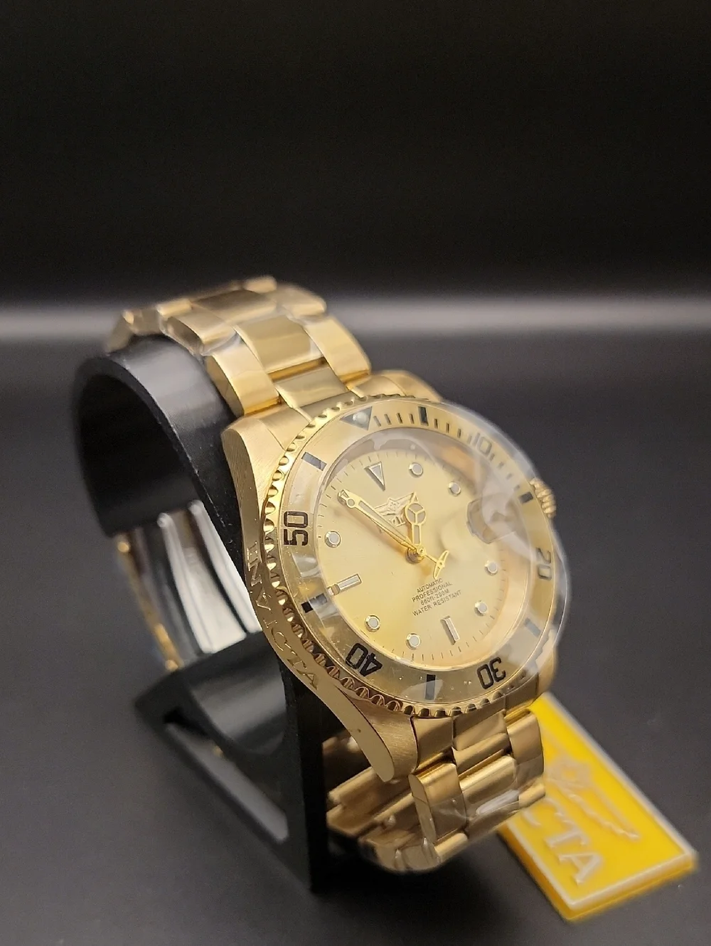 Invicta Pro Diver 69741 Automatic Mens Gold SS Watch & Bracelet Gold Copper Dial